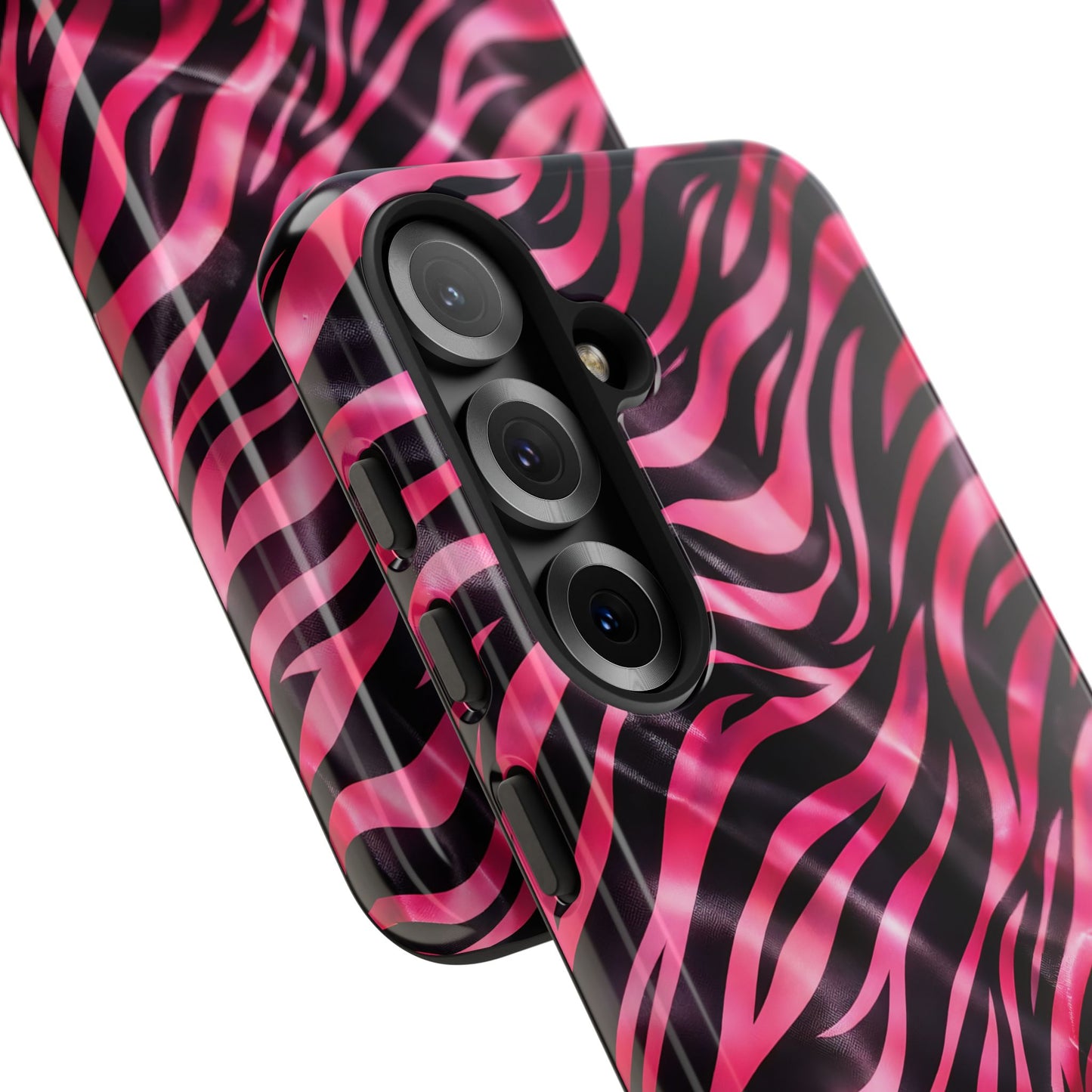 Pink Zebra Tough Phone Case — Glossy Protective Phone Cover