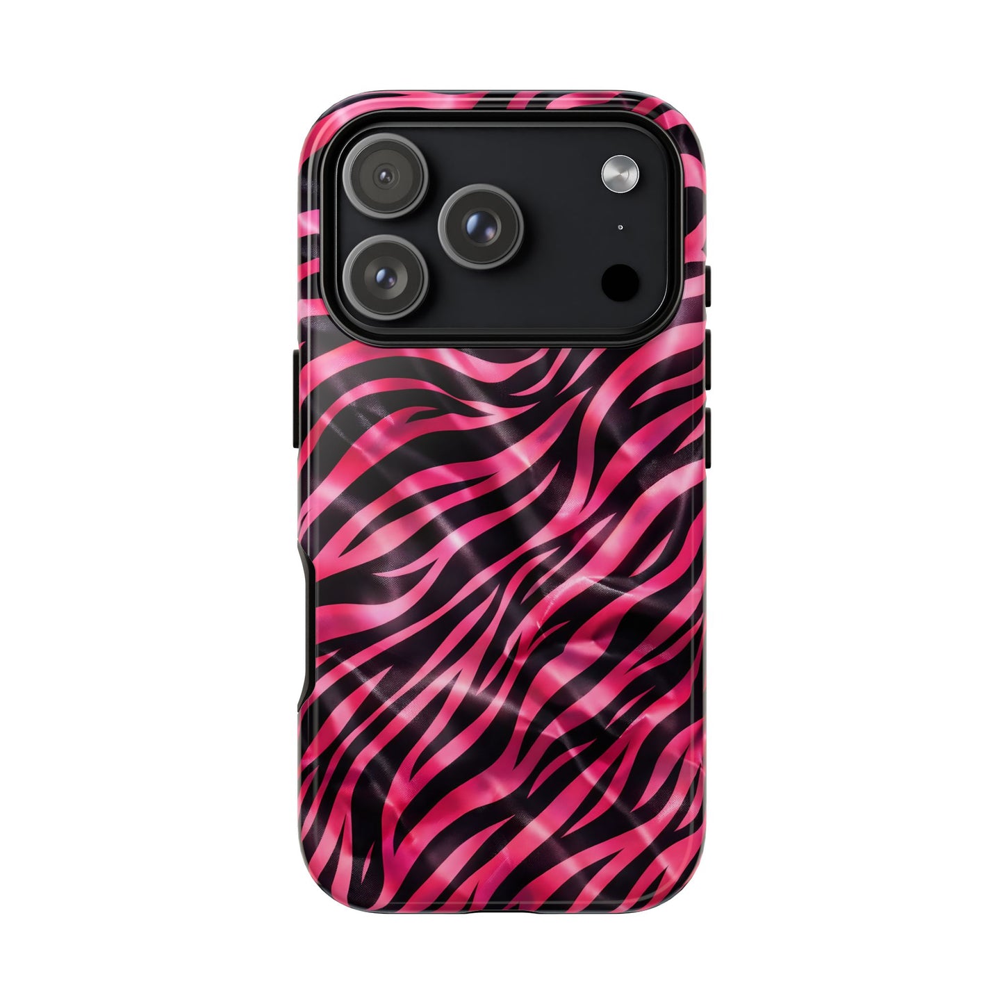 Pink Zebra Tough Phone Case — Glossy Protective Phone Cover
