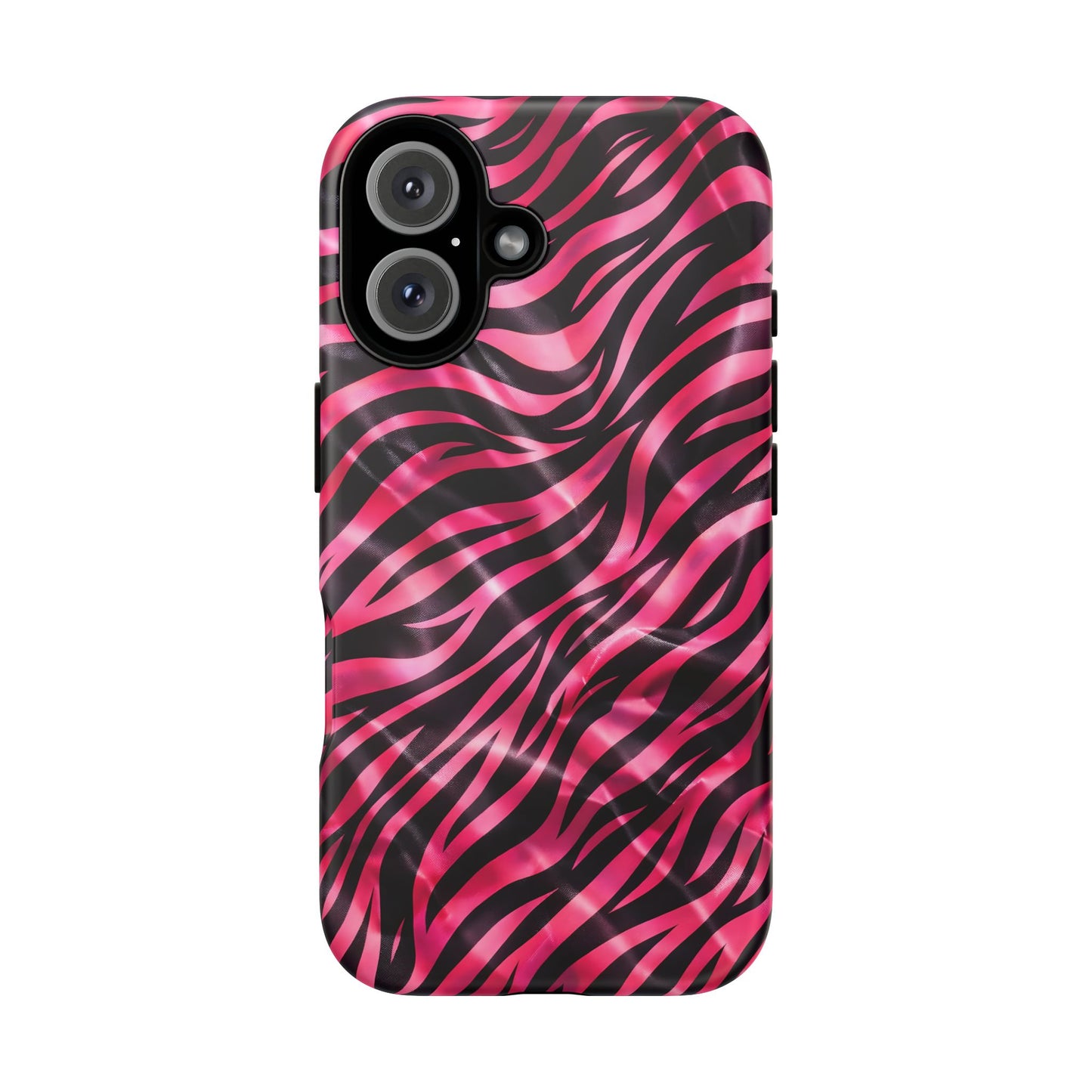 Pink Zebra Tough Phone Case — Glossy Protective Phone Cover
