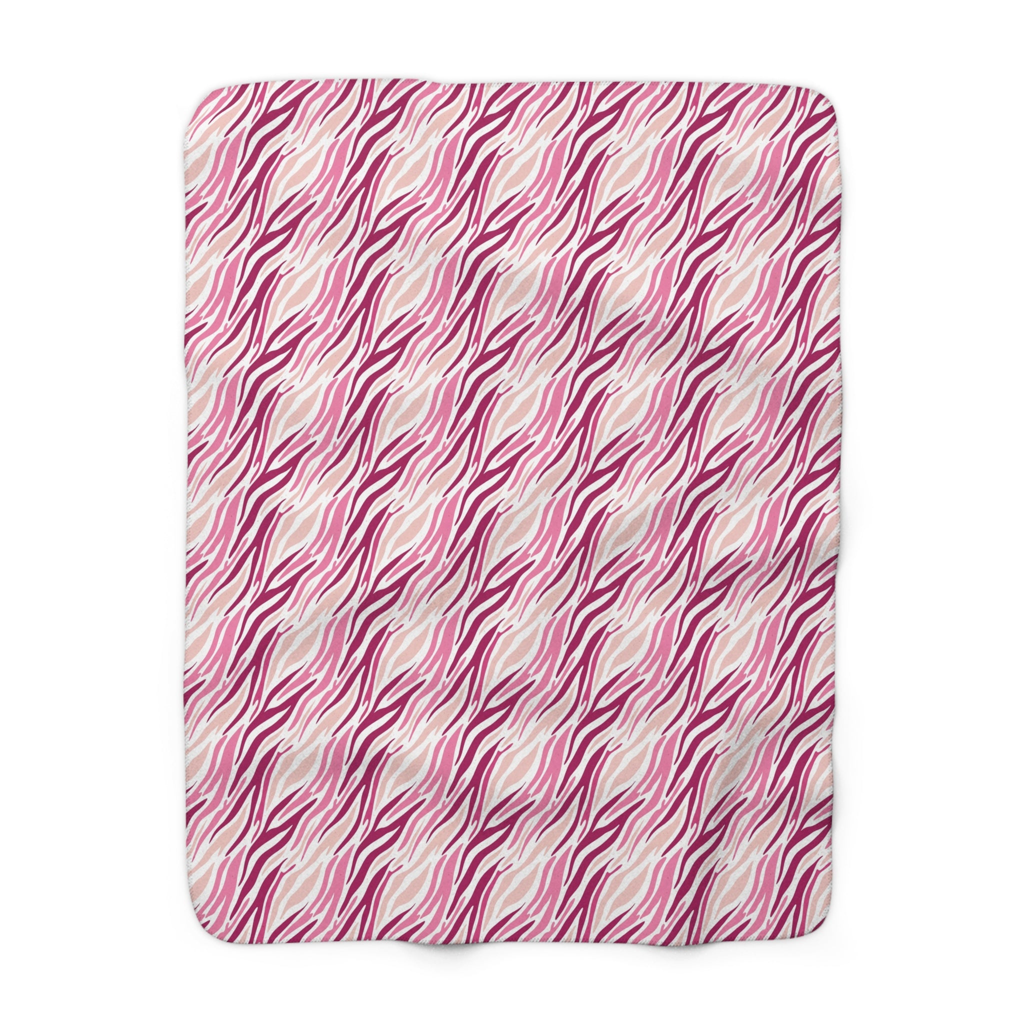 Pink Zebra Sherpa Blanket — Cozy Fleece Throw for Girls & Teens
