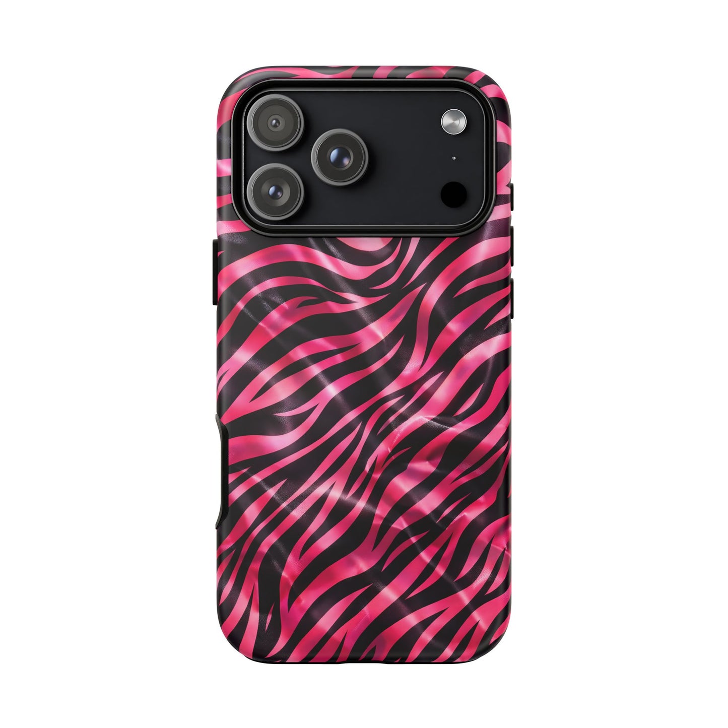Pink Zebra Tough Phone Case — Glossy Protective Phone Cover