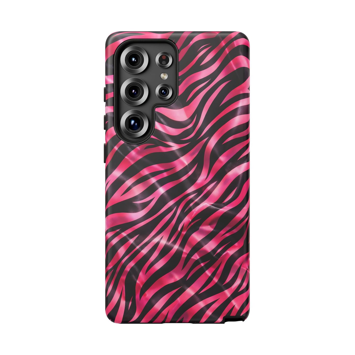Pink Zebra Tough Phone Case — Glossy Protective Phone Cover