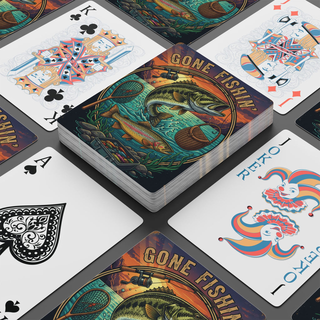 Gone Fishin' Poker Playing Cards — Fishing Deck for Anglers & Outdoor Game Nights