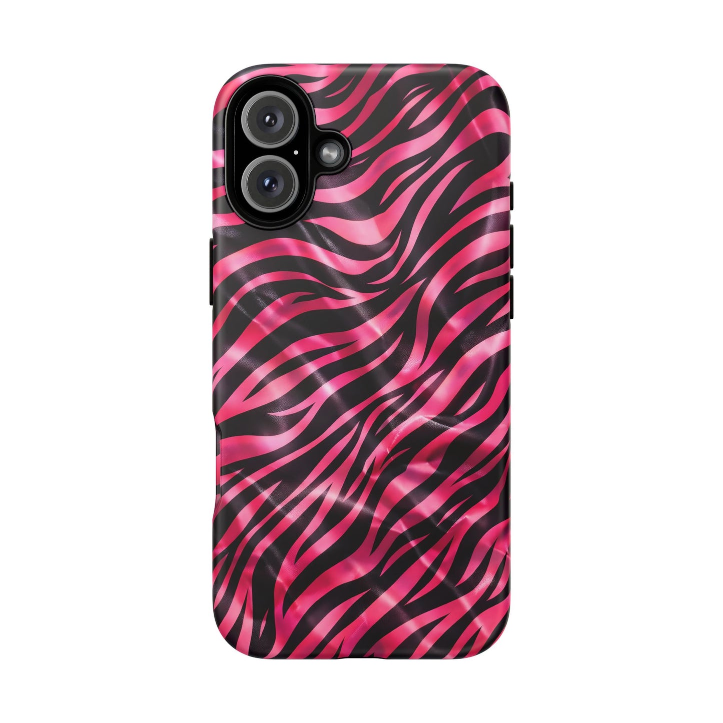 Pink Zebra Tough Phone Case — Glossy Protective Phone Cover