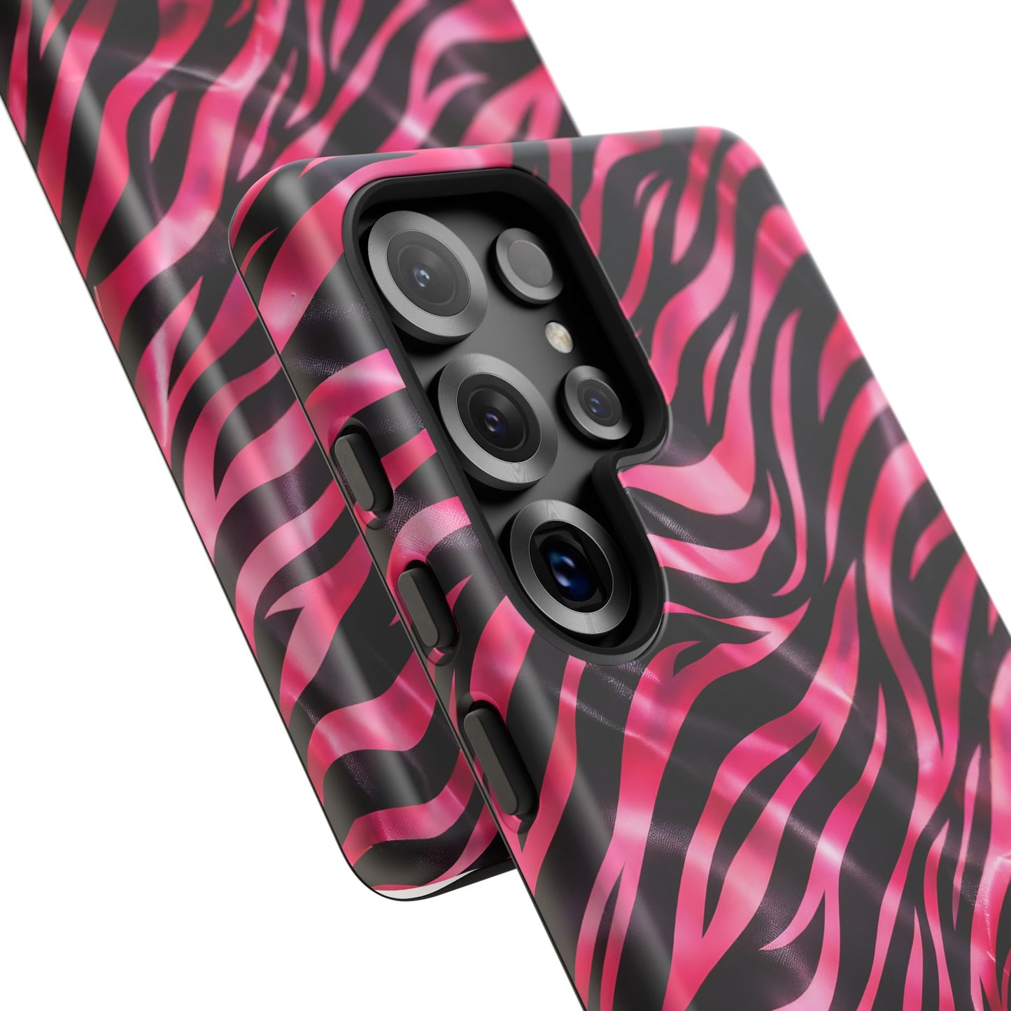 Pink Zebra Tough Phone Case — Glossy Protective Phone Cover