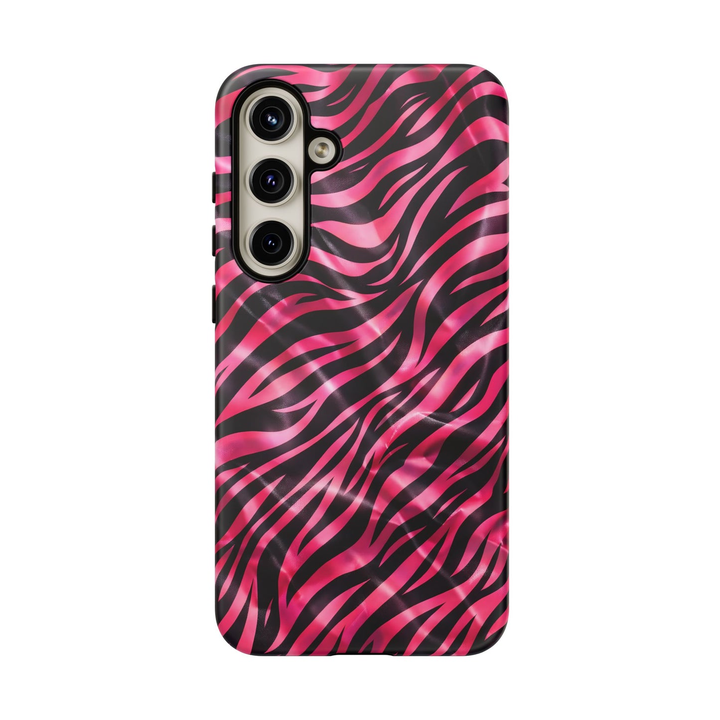 Pink Zebra Tough Phone Case — Glossy Protective Phone Cover