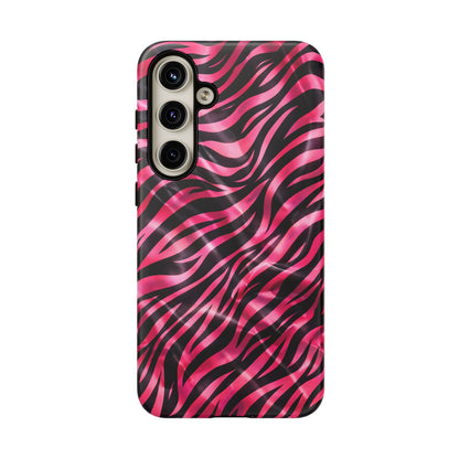 Pink Zebra Tough Phone Case — Glossy Protective Phone Cover