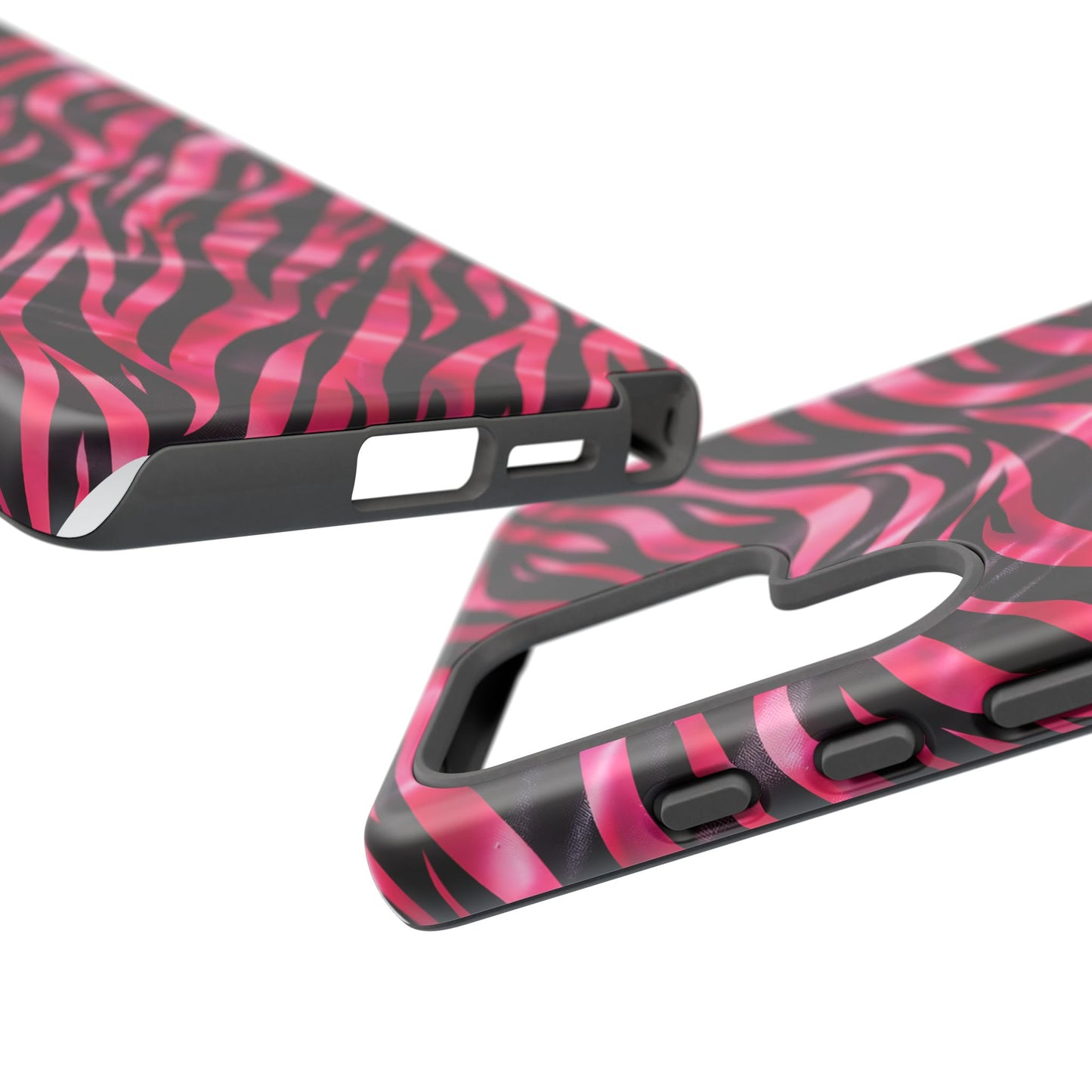 Pink Zebra Tough Phone Case — Glossy Protective Phone Cover