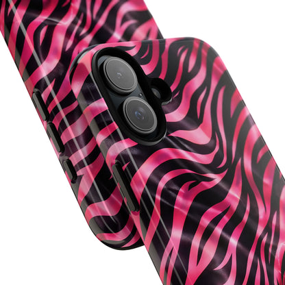 Pink Zebra Tough Phone Case — Glossy Protective Phone Cover