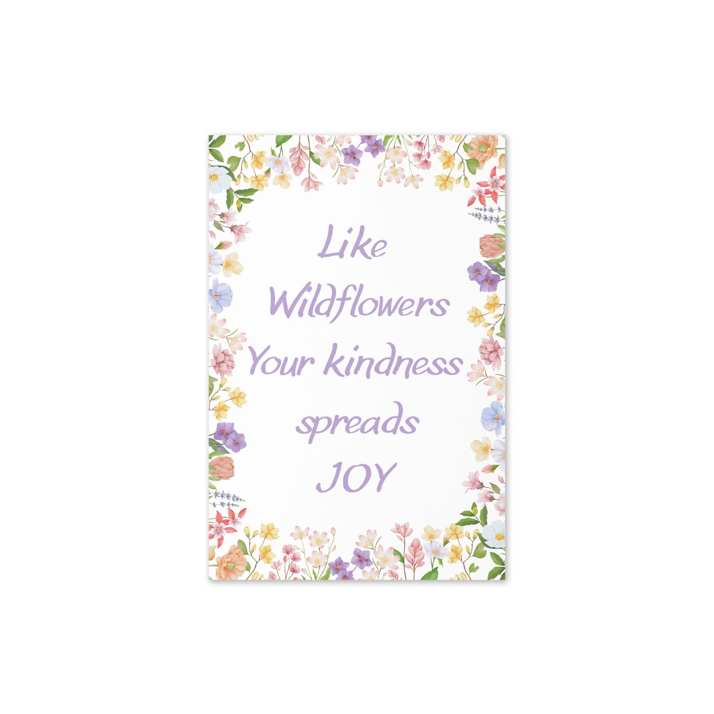 Notebook with floral design and text on a white background