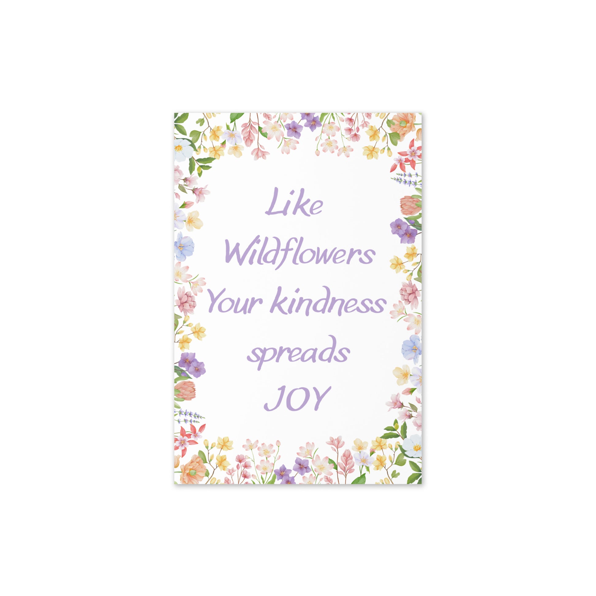 Notebook with floral design and text on a white background