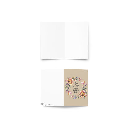 Appreciation Greeting Card | Blank Inside | You Make the World a Better Place