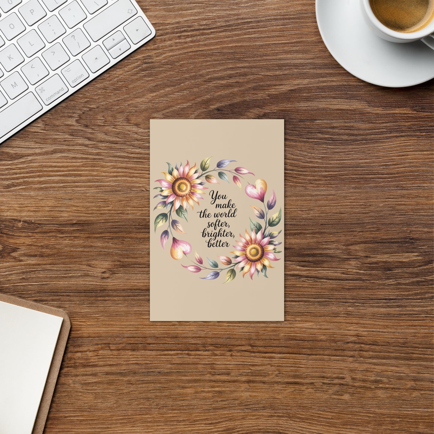 Appreciation Greeting Card | Blank Inside | You Make the World a Better Place
