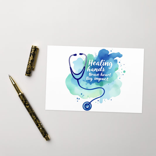 Healthcare Appreciation Greeting Card | Blank Inside for personal Message
